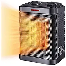 Aquecedor Elétrico Portátil de Cerâmica com 3 Modos e Termostato, 1500W 110V, Havato, Preto