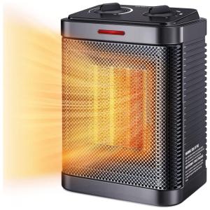 Aquecedor Elétrico Portátil de Cerâmica com 3 Modos e Termostato, 1500W 110V, Havato, Preto