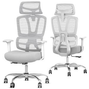 Cadeira Gamer Ergonômica Reclinável em Couro Sintético, JOYFLY, Vermelho