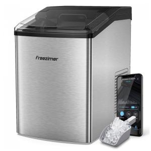 Máquina de Gelo até 18 kg em 24H Portátil com APP para Celular, 110V, Freezimer, Prata