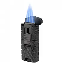 Isqueiro Xikar Tactical Preto Triplo Jato com Resistência ao Vento