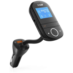 Adaptador Transmissor Veicular Bluetooth Veicular USB AUX, ROAV R5132, Preto