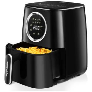 Fritadeira Elétrica AirFryer 4L com 8 Predefinições e Painel de Controle Digital, 1400W, 110v, BONSENKITCHEN AF8101, Preto