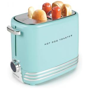 Máquina de Hot Dog Nostalgia HDT900AQ em Aço Inoxidável 110V, Azul Turquesa