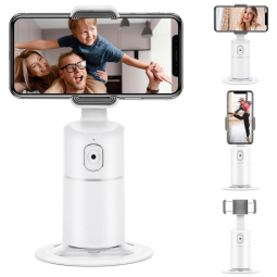 NYOOLO Suporte para Celular com Rastreamento de Rosto 360 Automático, Branco