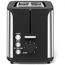 Torradeira Elétrica, 2 Fatias, Aço Inoxidável, 110v, VIMUKUN YDE TS1901, Preto