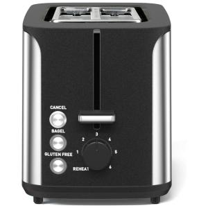 Torradeira Elétrica, 2 Fatias, Aço Inoxidável, 110v, VIMUKUN YDE TS1901, Preto