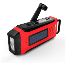 Rádio AM FM e NOAA Bateria Solar Manivela de Recarga Via USB 3W com Lanterna LED, RUNNINGSNAIL