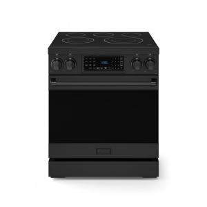 Fogão elétrico profissional 76cm Thor Kitchen Gordon Ramsay preto mesa vitrocerâmica painel touch basculante convecção 129L 220V