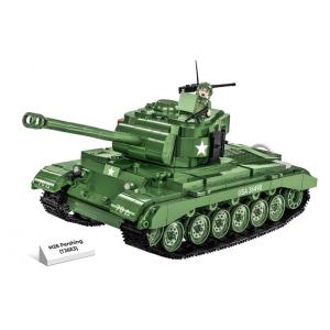 Kit de Construção Tanque M26 Pershing T26E3 da Segunda Guerra Mundial com 904 Peças, COBI, Verde