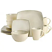 Aparelho de Jantar com 16 Peças em Cerâmica, Serve 4 Pessoas, Gibson Elite Soho, Bege
