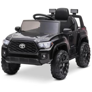 Carro Elétrico Infantil Toyota Tacoma a Bateria 12V com MP3, Luzes LED e Suspensão, Kidzone, Preto