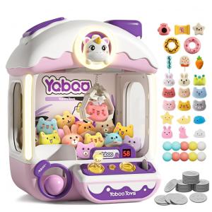 Máquina de Garra Roxa e Lilás Vanvimen – Mini Arcade Infantil Tema Unicórnio com 10 Pelúcias, 10 Ovos, 24 Moedas, Música e Luzes