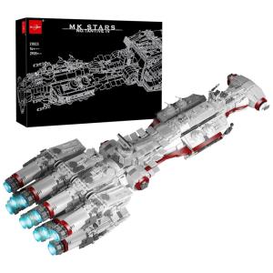 Kit de Construção Nave Espacial Tantive IV Modelo Colecionável com 2905 Peças para Crianças e Adultos, WLOXBKF 21003, Branco