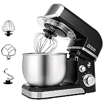 Batedeira Elétrica de Bancada 3.2 Litros 6 Velocidades em Aço Inoxidável, 110V 300W, Kitchen in the box, Preta