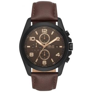 Relógio Masculino Analógico Quartzo de Couro, RELIC BY FOSSIL ZR15946, Marrom