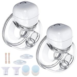 Bomba Tira Leite Dupla Portátil com 2 Modos e 5 Níveis Ultra Silenciosa 27, 24, Branca, CARER HEALTHCARE INCONTINENCE PREGNANCY, Branco