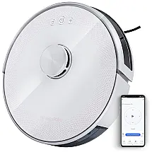 Aspirador de Pó Robô Inteligente e Automático com Wi Fi Controle de Voz e APP de Controle, 110v, INSTAROBO, Branco