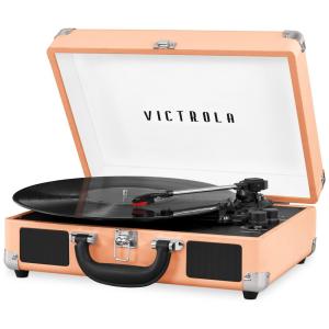 Vitrola Toca Discos 3 Velocidades, com Bluetooth, 45 RPM, 110v, VICTROLA VSC 550BT TPG, Laranja