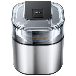 Máquina de Sorvete Automática em Aço Inoxidável Capacidade 1,5L, 110V, INTASTING, Prata