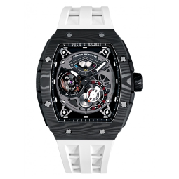 TSAR BOMBA Relógio Automático Masculino Luxuoso com Indicador de Reserva de Energia e Vidro de Safira