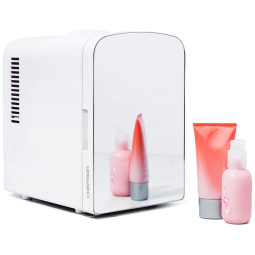 Mini Geladeira para Skincare 4 Litros com Espelho, 12V, 110V, CHEFMAN, Branco