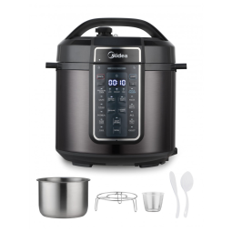 Panela Elétrica de Pressão Midea 12 em 1, 6 Litros, 12 Programas, Panela de Arroz, Vaporizador, Frigideira, Iogurteira, e Mais