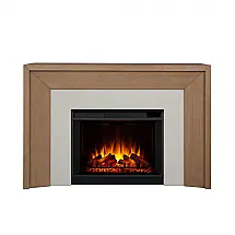 Lareira Elétrica Real Flame 161x107cm 1500W Chamas LED Madeira Portátil 110V