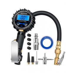 Medidor de Pressão Digital AstroAI com Inflador até 3250 PSI, Precisão de 0,1, Mangueira de Borracha e Engate Rápido