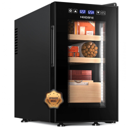 Umidor de Charutos NEEDONE 23 Litros Pro - Controle Inteligente de Umidade e Temperatura 2.0, Gabinete Elétrico Termostático 150 Charutos.