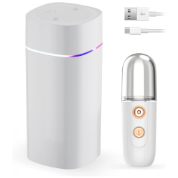 Umidificador Portátil BTRICL 600mL até 24H, Super Silencioso, Branco