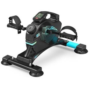 VANGONA Mini Bicicleta Ergométrica Elétrica Ideal Para Idosos e Treino de Braço, Perna com Tela LCD, Preta e Vermelha