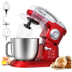 Batedeira Elétrica de Bancada 7 Litros com 10 Velocidades 660W, 110v, COKLAI 199R O, Vermelho