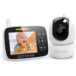 Babá Eletrônica Monitor sem Fio com Câmera de 7cm HD e Visão Noturna, GETOHAN SM935H, Branco