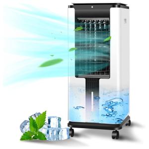 Estrela antártica Climatizador Portátil de Mesa, Capacidade 7L, 3 Velocidades, Branco