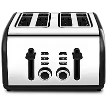 Torradeira 4 Fatias 7 Níveis de Tostagem 1400W, 110v, CUSINAID, Preto