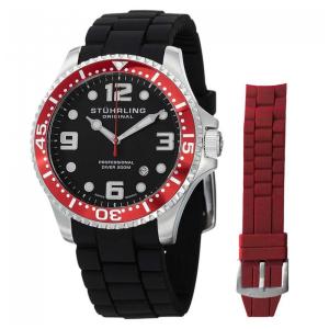 Relógio Masculino Stuhrling Aquadiver 675 Quartzo 44mm, Vermelho