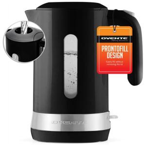 Chaleira Elétrica de 1.8L com Desligamento Automático, 1500W, 110v, OVENTE KP413B, Preto