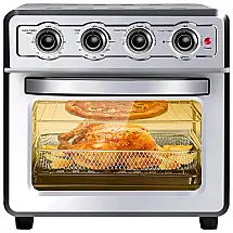 Fritadeira Elétrica AirFryer VEVOR 13L com Painel Digital, Temperatura Ajustável e Acessórios para Assar, 110V 1700W, Preta