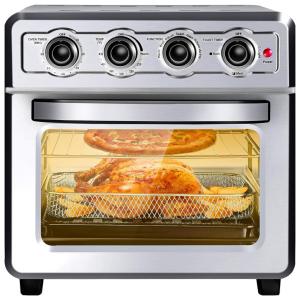 Fritadeira Elétrica AirFryer VEVOR 13L com Painel Digital, Temperatura Ajustável e Acessórios para Assar, 110V 1700W, Preta