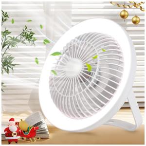 Ventilador de Mesa Portátil com 3 Velocidades e Carregamento USB, DEPULEY WS FPZ36 6A NEW, Branco