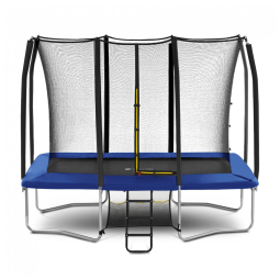 Exacme 7X10 8X12 pés com aberturas duplas de gabinete trampolim retangular para crianças, pequeno trampolim retangular externo com rede de