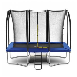 Exacme 7X10 8X12 pés com aberturas duplas de gabinete trampolim retangular para crianças, pequeno trampolim retangular externo com rede de