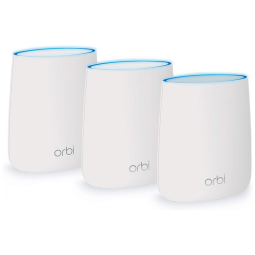 Orbi Roteador Wi Fi Mesh Banda Tripla 2.2Gbps Área 557 m2 3 Unid, NETGEAR RBK23 100NAS, Branco