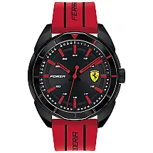 Relógio de Pulso Forza Quartzo Pulseira de Silicone Mostrador Solar Escovado, FERRARI, Vermelho