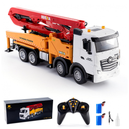 Caminhão de Bombeiro de Concreto em Miniatura, Brinquedo de Caminhão de Cimento em Escala 1:18, Caminhão de Construção Diecast de 11 Canais