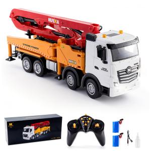 Caminhão de Bombeiro de Concreto em Miniatura, Brinquedo de Caminhão de Cimento em Escala 1:18, Caminhão de Construção Diecast de 11 Canais