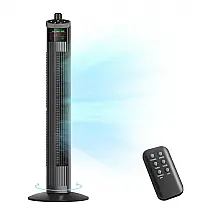 Ventilador de Torre com 3 Velocidades, Controle remoto e Silencioso, 110V 50W, Simples Deluxe