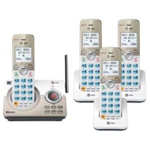 Telefone Sem Fio Expansível AT&T DL72419 Branco 4 Handsets Tela 1,8” Iluminada Bloqueio Inteligente Chamadas Bluetooth
