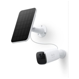 E40 Câmera de Segurança Externa 2K sem Fio a Prova d IP65 com Painel Solar, EUFY SECURITY, Branco